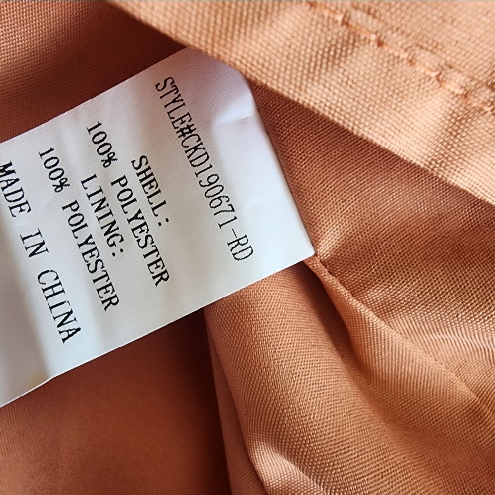 MELLODAY Orange Pleated Tie Front Dress New With Tags - Picture 11 of 11